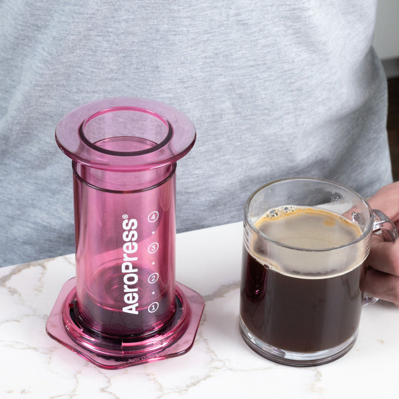 AEROPRESS CLEAR PINK COFFEE MAKER JESUK