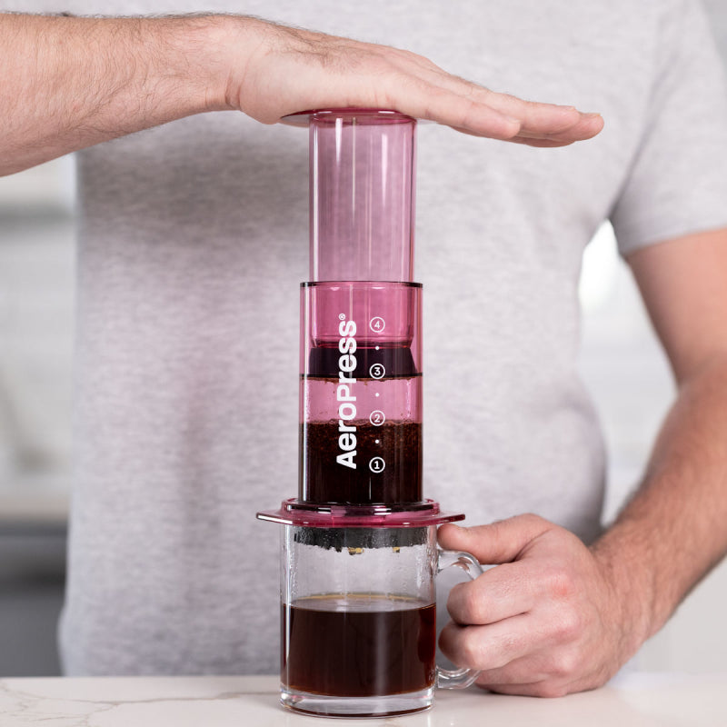 AEROPRESS CLEAR PINK COFFEE MAKER JESUK