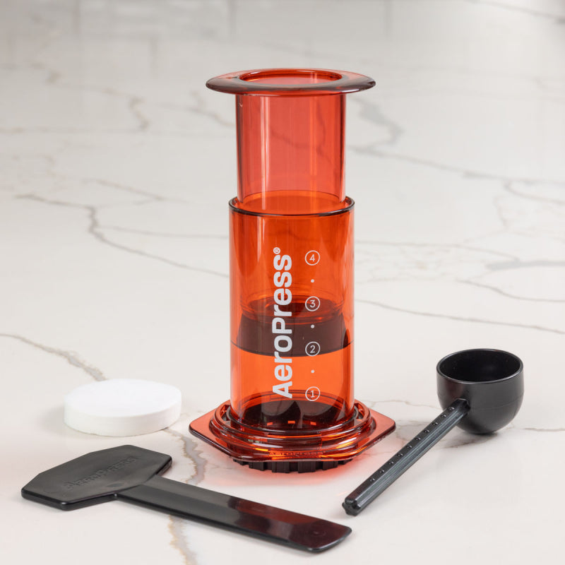 AEROPRESS CLEAR RED COFFEE MAKER JESUK