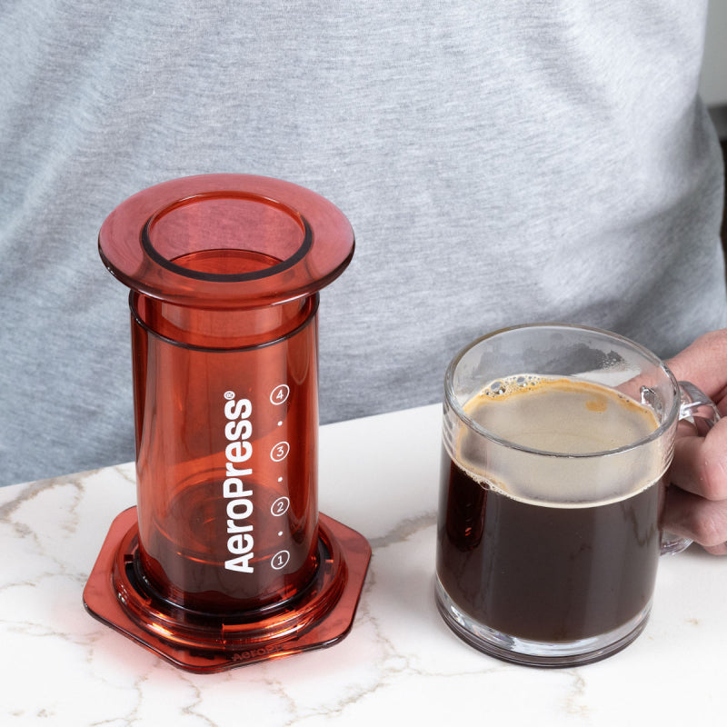 AEROPRESS CLEAR RED COFFEE MAKER JESUK