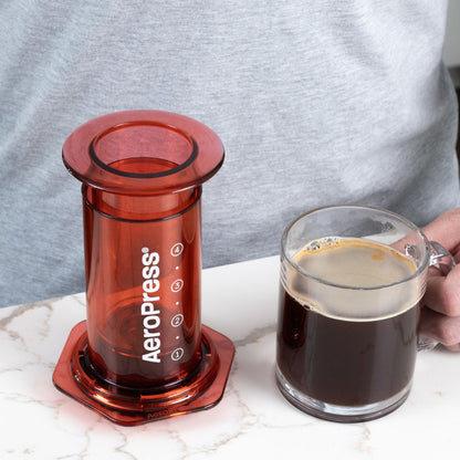 AEROPRESS CLEAR RED COFFEE MAKER JESUK