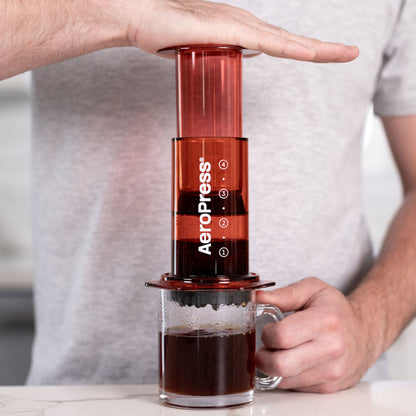 AEROPRESS CLEAR RED COFFEE MAKER JESUK