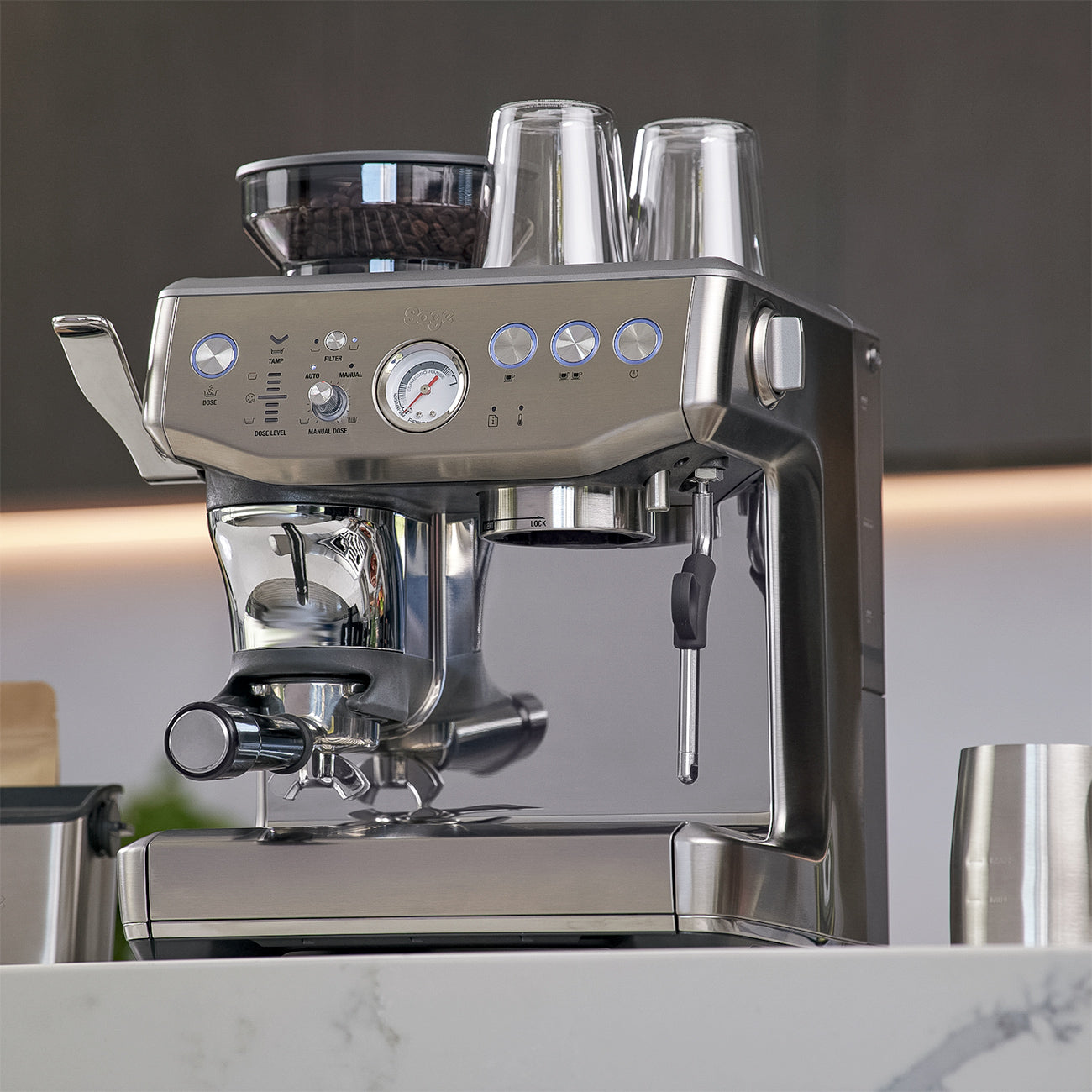 Sage Barista Express Impress Espresso Machine (Stainless Steel) Sage
