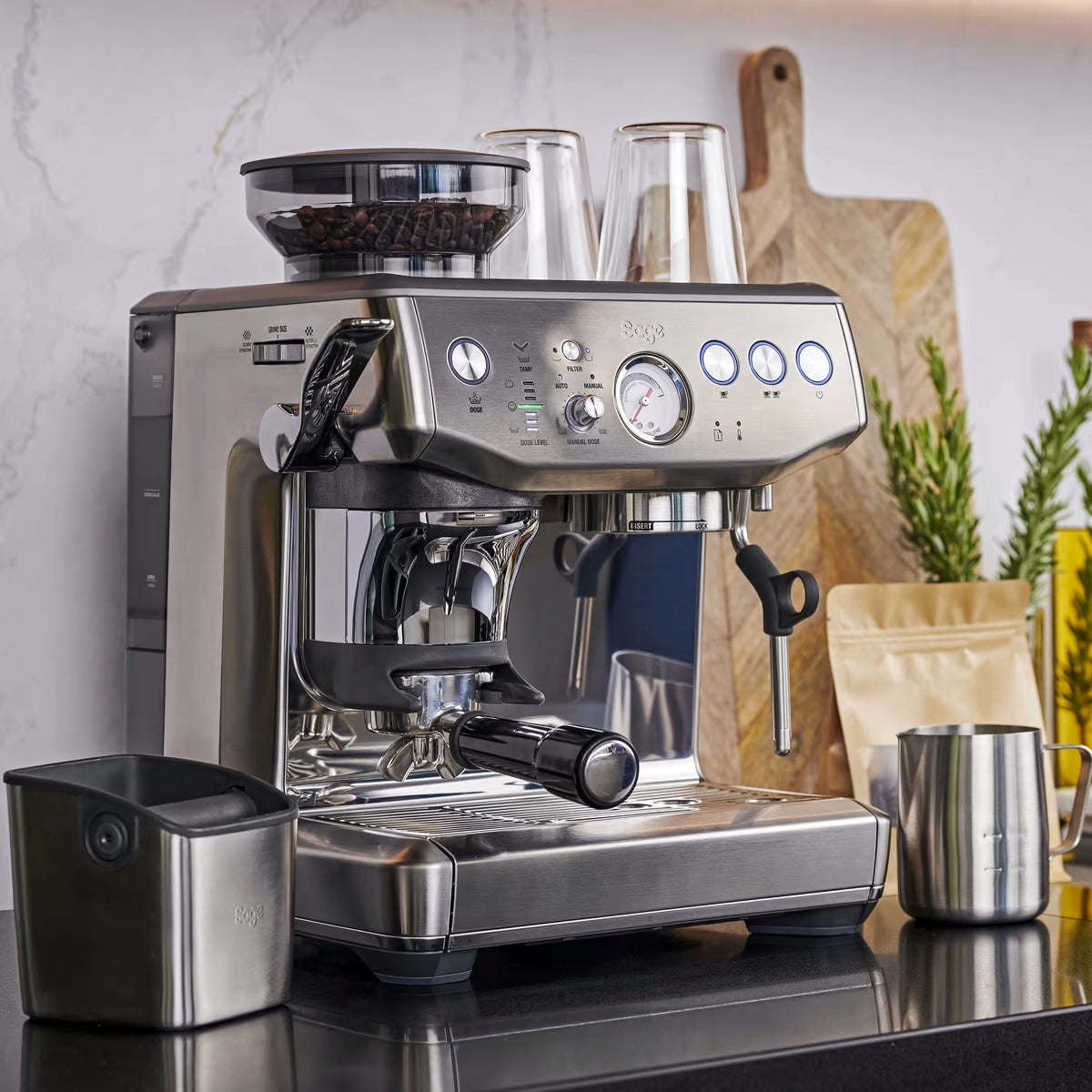 Sage Barista Express Impress Espresso Machine (Stainless Steel) Sage