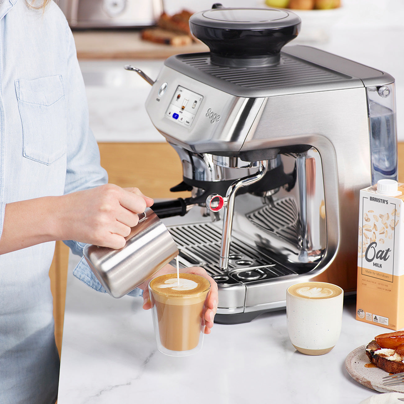 Sage Barista Touch Impress (Brushed Stainless Steel) Sage